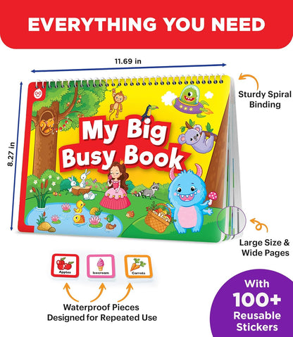 Doctor Jupiter My First Montessori Busy Book for Toddlers 1+ Year Olds | Preschool Learning Activities - Educational Travel Toys | Birthday Gift for Girls Ages 1,2,3