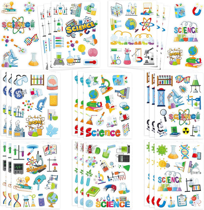 312 Pcs Science Stickers, Chemistry Biology Physics Laboratory Sticker Science Themed Stickers for Craft Supplies Classroom Rewards Party Decorations