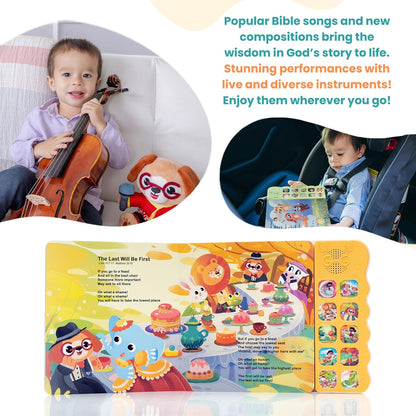 GO GO Bible Story Songs: 10 Toddler Songs, Christian Toys for Toddlers 3-5, Sound Books for Toddlers 1-3