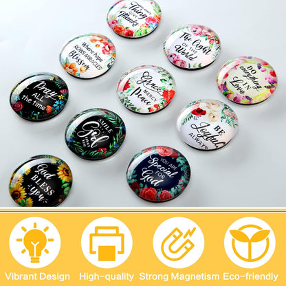 Weewooday 10 Pcs 2026 Inspirational Refrigerator Fridge Magnets Motivational Magnets Bulk Graduation Gift Funny Glass Quote Magnetic Decor for Cabinet Kitchen Whiteboard Locker Office Accessories