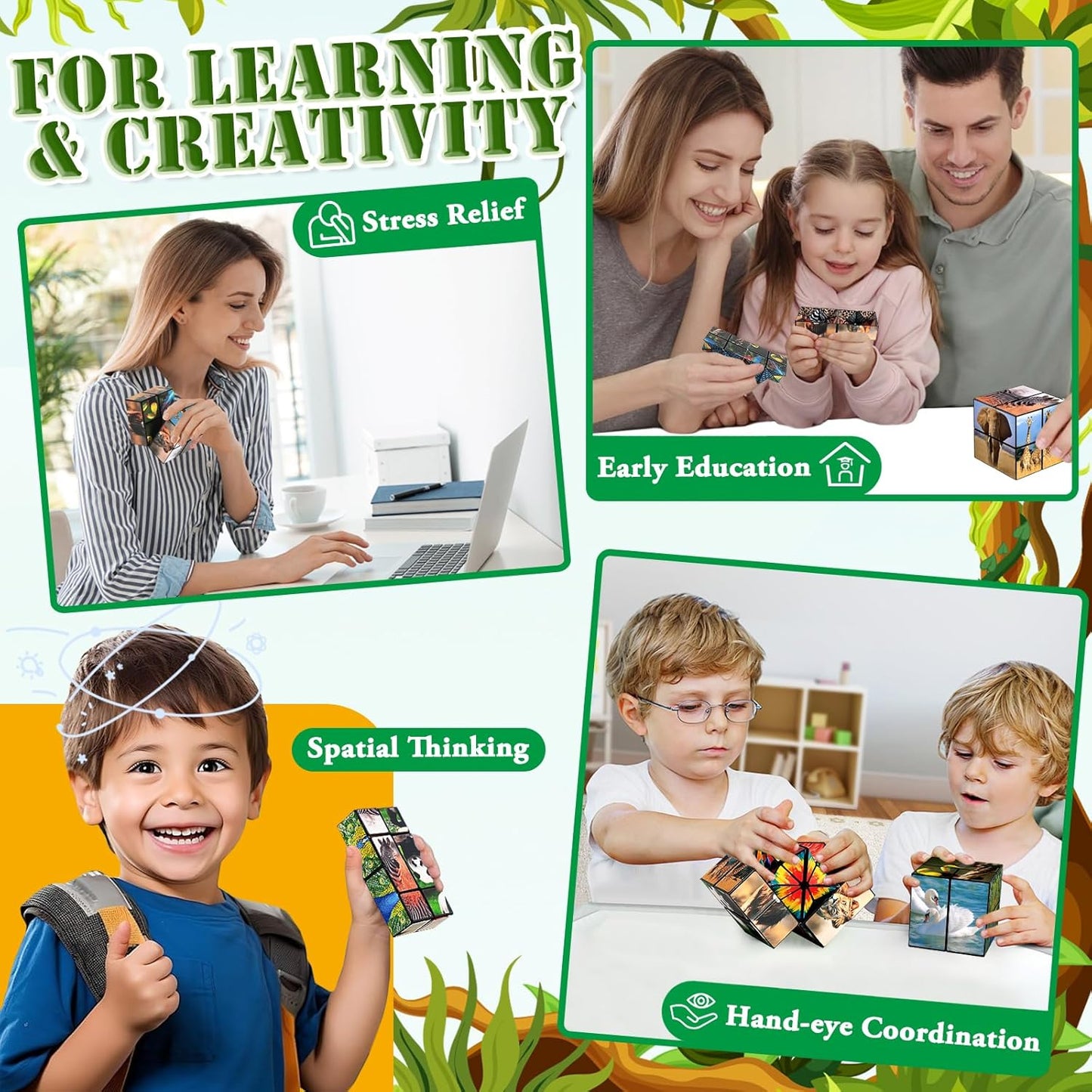 Star Cube Magic Cube Set, 2 in 1 Yoshimoto Cube for Kids and Adults, Toy for Boys and Girls Ages 8-12
