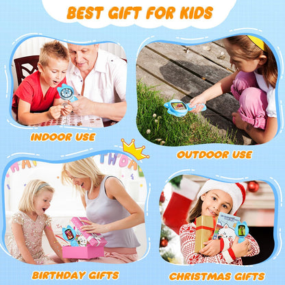 Leipan Magnifying Glass for Kids, 100X Handheld Microscope with 2" LCD Scrren, Kids Magnifer with 8 LED Lights, Christmas Birthday Gifts for Children