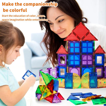 MAGBLOCK 85Pcs Marble Run Magnetic Tiles Toy Building Blocks STEM Educational Child Brain Development Kit Magnet Construction Toys for Boys Girls Kids Age 5 6 7+ Years Old