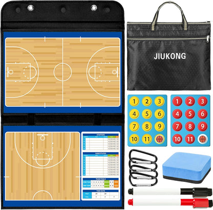 Magnetic Baseball Lineup Board for Dugout, 60 Magnets Coaching Clipboard with Dry Erase & Waterproof Bag – Dugout Organizer for Youth Baseball & Softball Coaches