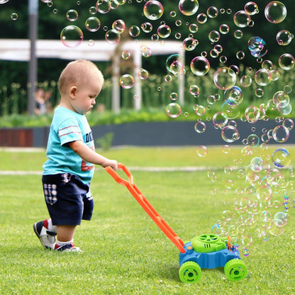 Lydaz Bubble Lawn Mower for Toddlers 1-3, Kids Bubble Machine for 1-Year-Old Boys Toy Gifts, Gardening Easter Basket Stuffers Birthday Toys, Push Summer Outdoor Toys for Preschool Baby Boys Age 1 2 3