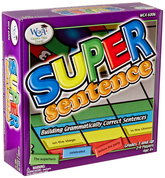 Learning Advantage Super Sentence Game | Grades 3+ | Literacy Game for Kids | Learn How to Structure Sentences