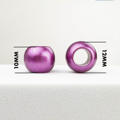300 Acrylic Large Hole Beads for Crafts and for Hair 10mm x 12mm Acrylic Barrel Beads with 5.7mm Large Hole, Glossy Primary Assortment