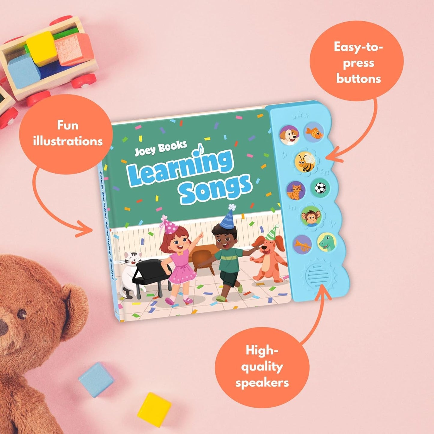 Children's Songs, Press and Play Song Book Nursery Rhymes, Button and Sound Module, Classic Nursery Rhymes and Children's Music