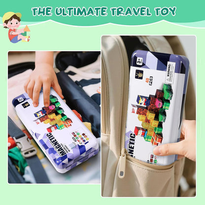 Magnetic Tiles, 70pcs Building Blocks with Storage Case, Toddler Toys Magnetic Blocks, Toys for Ages 3-5 4-8 Boys Girls,for Preschool Learning Birthday