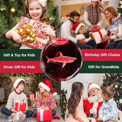3D Solar System Crystal Ball Night Light with 16 Color Wooden LED Base Upgraded 3.15 In Galaxy Planets Ball Lamp with Remote for Birthday Christmas, Astronomy Space Gifts for Boys Girls Kids
