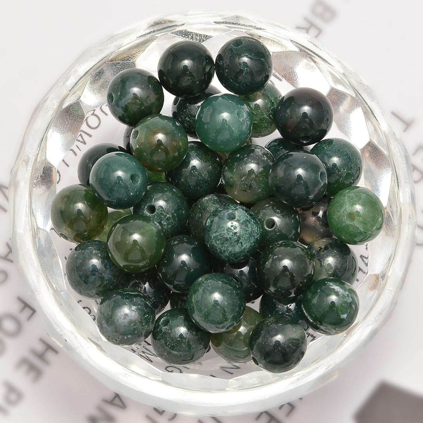 NCB 100pcs Original Natural Stone Beads Gemstone Round Loose Beads 6mm 8mm 10mm (Blue Aventurine, 6mm 100Beads) - Colors B