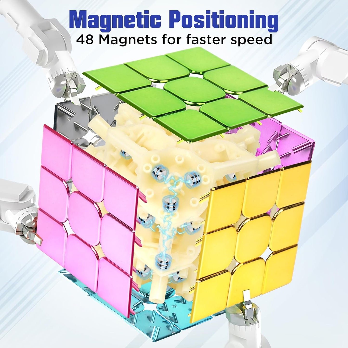 D-FantiX Cyclone Boys 3x3 Speed Cube Stickerless Magic Cube 3x3x3 Puzzles Toys (56mm)