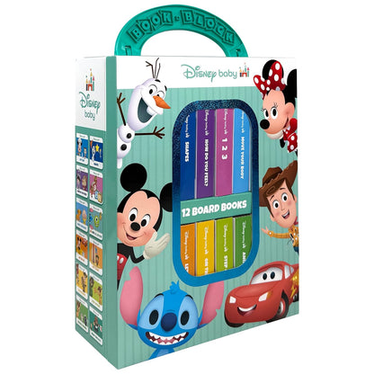 Disney Baby Mickey Mouse, Minnie, Toy Story and More! - My First Library 12 Board Book Set - First Words, Shapes, Numbers, and More! Baby Books - PI Kids
