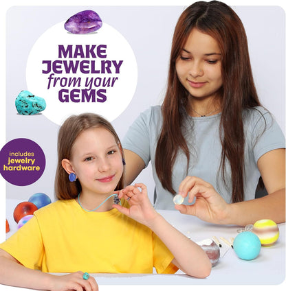 Dan&Darci Galaxy Gem Dig Kit for Kids - Gemstones Digging Science Kits for Kid Age 6-7, 6-8, 8-10 - Gifts for 6 7 8 9 10 11 Year Old Boys & Girls - Planet Space Toys for Ages 8-10 STEM for Boy & Girl