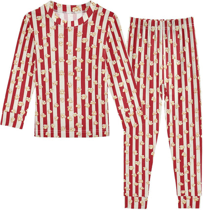 ALAZA Shark Starfish Palm Tree 2 Piece Pajama Set Long Sleeve Top and Pants Sleepwear Unisex - Colors B