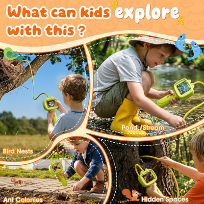 BESTISAN Borescope Scope Snake Camera with Light,Best Birthday Gifts for Boys,Girls Ages 4 5 6 7 8 9 10 11 Years Old,STEM Nature Science Exploration Educational Toy for Outdoor Indoor Adventures
