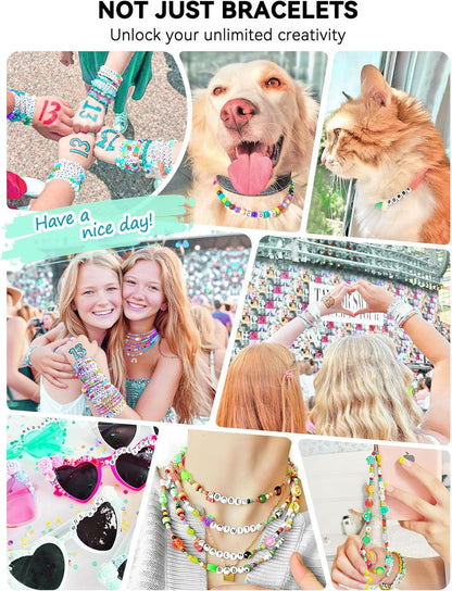 ARTDOT 800 Pieces Assortment Letter Beads for Friendship Bracelets Making Kit, 28 Styles Jewelry Making Supplies Alphabet Beads Set Preppy Crafts Art