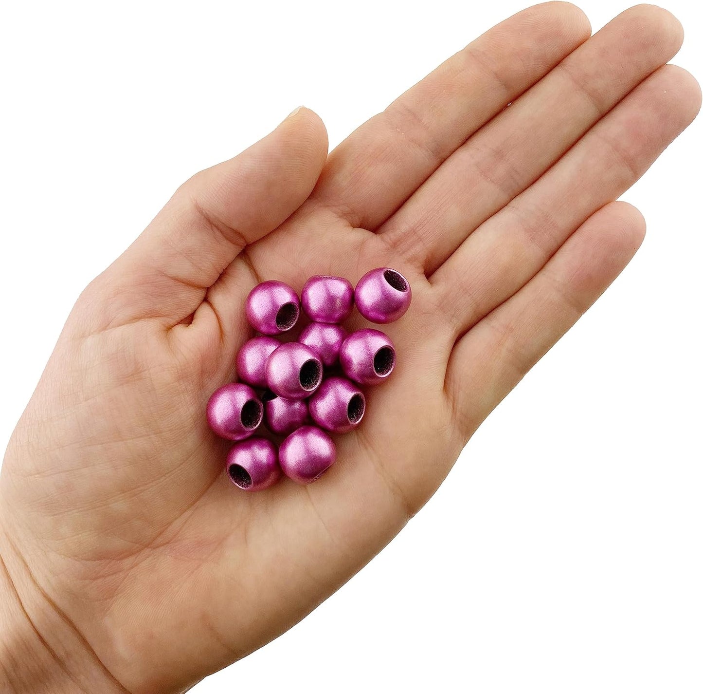 300 Acrylic Large Hole Beads for Crafts and for Hair 10mm x 12mm Acrylic Barrel Beads with 5.7mm Large Hole, Glossy Primary Assortment
