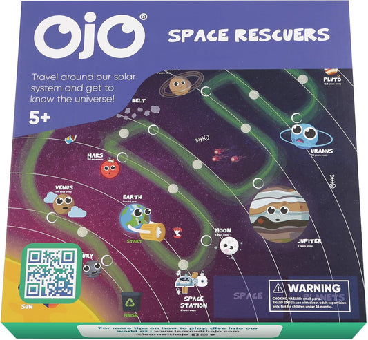 OjO Space Rescuers Solar System Science Game Children Become Astronomers! STEM Educational Toy (Age 5+) | Science Board Game for Kids | Learn Planets & Space