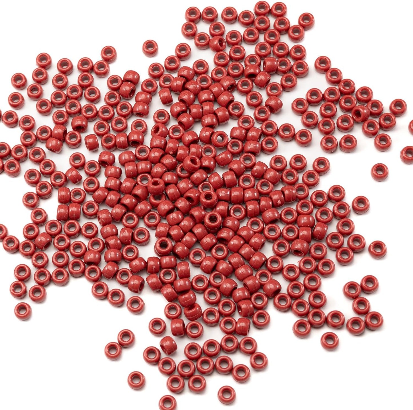 Gxueshan 1000 Pcs Acrylic Black Pony Beads 6x9mm Large Hole Pen Hair Kandi Beads Bulk for Friendship Bracelet Necklace Jewelry Making Earring Braiding Kit