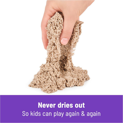 Kinetic Sand, Mermaid Palace Playset with 2.06lbs Play Sand (Neon Purple, Shimmer Teal & Beach), Tools & Folding Sandbox, Sensory Toys for Kids