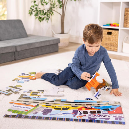 Melissa & Doug Dinosaur Dawn Jumbo Floor Puzzle (24 Pieces, 2 x 3 Feet), Jigsaw Puzzle for Preschoolers and Kids Ages 3+ - FSC Certified
