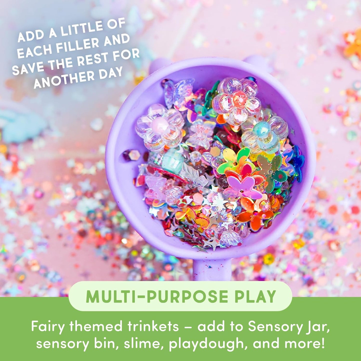 Glo Pals Water Activated Light-Up Sensory Bath Toy Play Jar, 4 Reusable Cubes and Fun Fillers for Bathtime and Sensory Play, Perfect for Kids and Toddlers, Easy As ABC