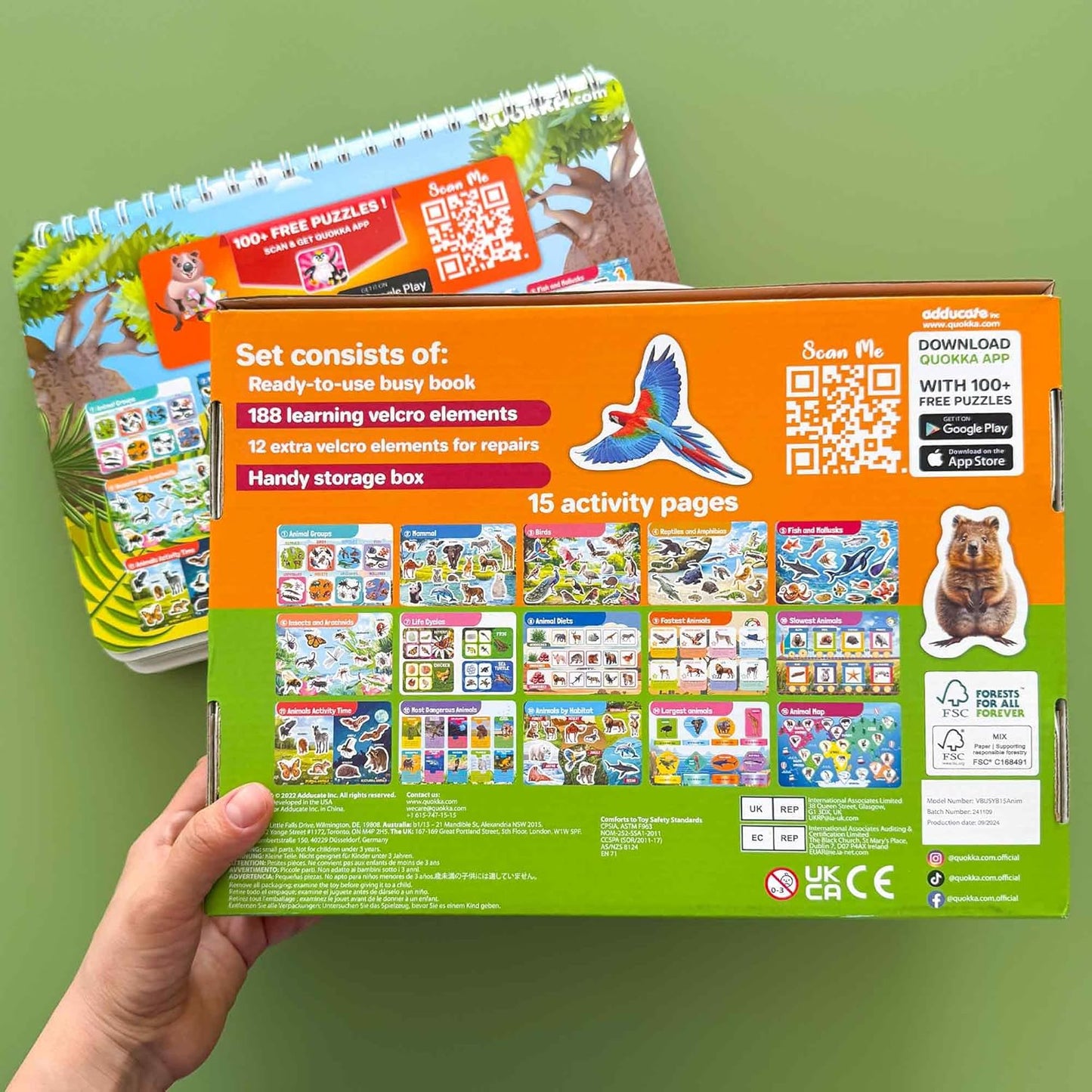 QUOKKA Montessori Busy Book for Toddlers 1-3 - Pre K Kids Learning Activities for Homeschooling - My Preschool Busy Book for Ages 3-5 - 15 Kids Educational Activities 2-4 Years