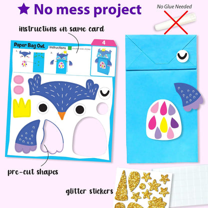 KRAFUN My First Unicorn Bunny Paper Craft Kit for Girls Age 3+, 18 DIY Arts & Crafts Projects, Paper Bags Plates Rolls, Creative Activity Set for Toddlers with Unicorn Bunny Fairy Princess