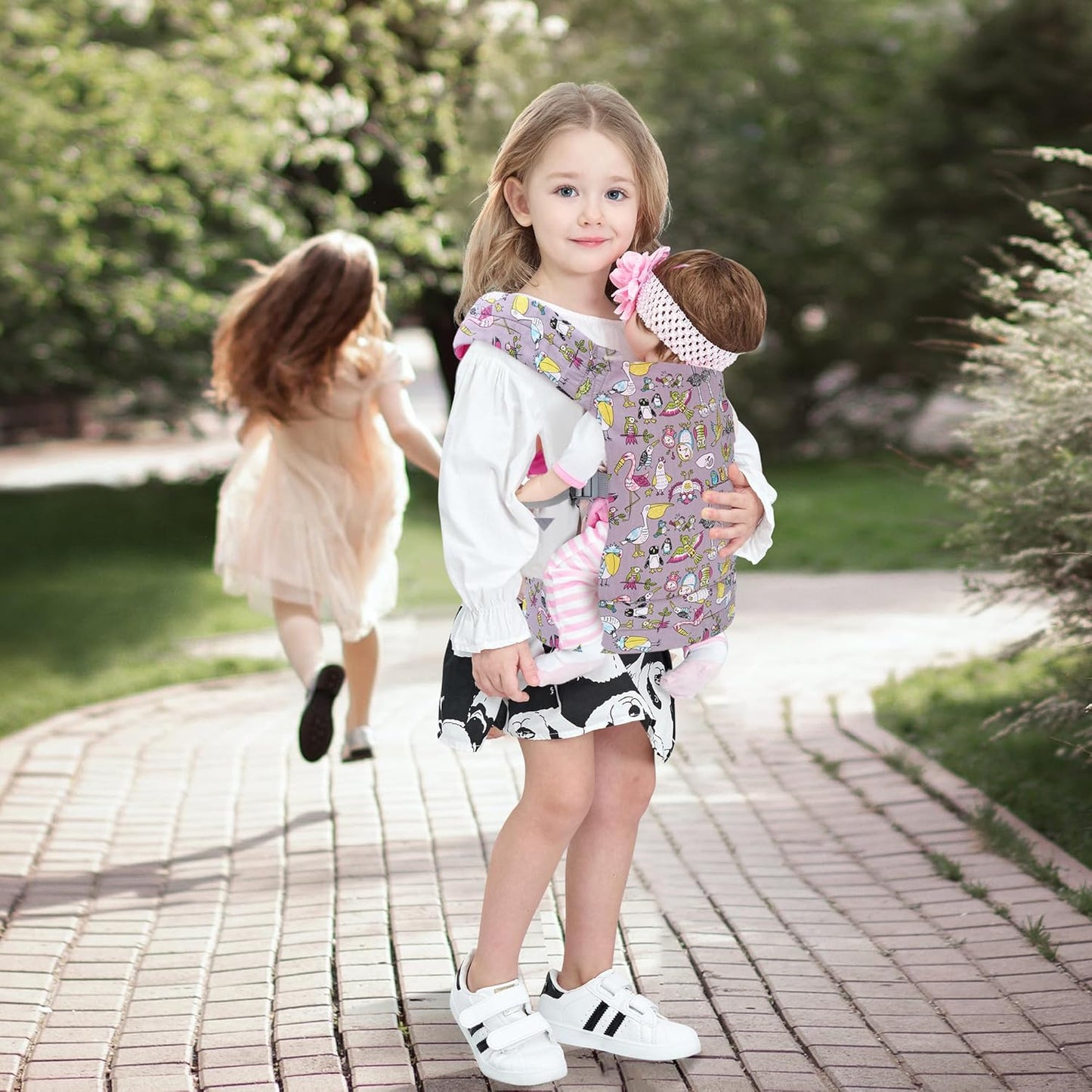 Miracle Baby Doll Carrier for Kids, Front and Back Baby Doll Accessories Backpack Kid Toddlers Play Toy Baby Carriers with Adjustable Straps for Little Girls