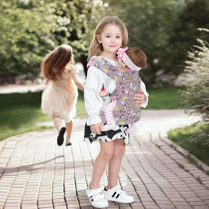 Miracle Baby Doll Carrier for Kids, Front and Back Baby Doll Accessories Backpack Kid Toddlers Play Toy Baby Carriers with Adjustable Straps for Little Girls
