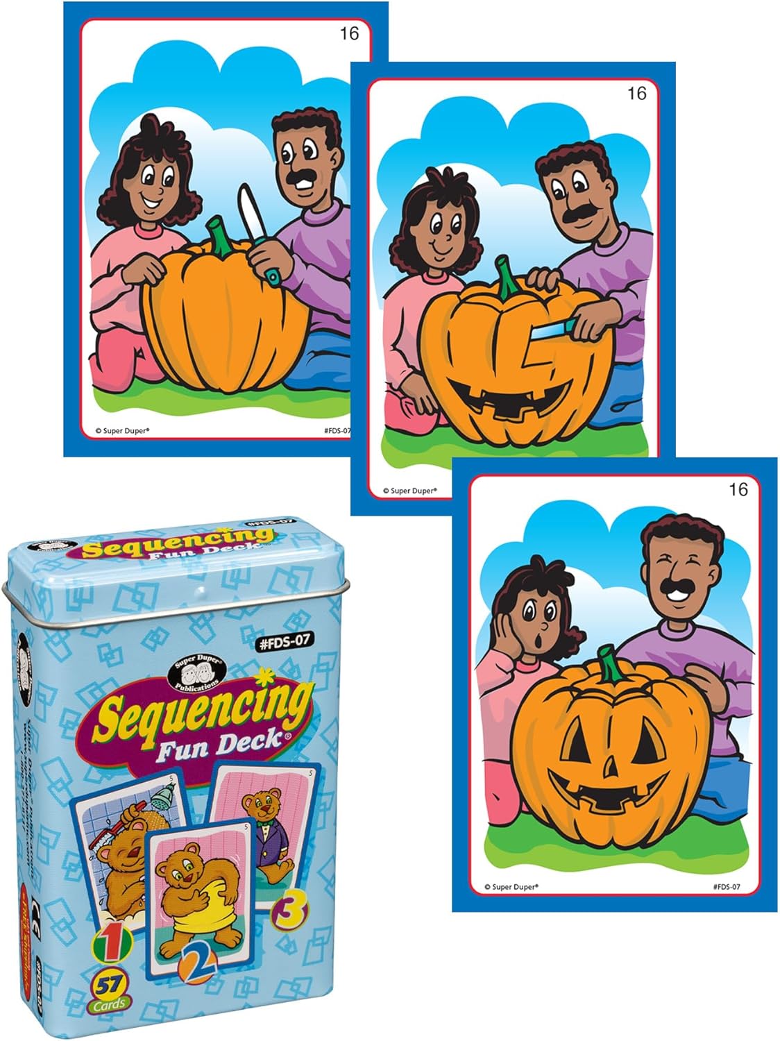Super Duper Publications | Sequencing Fun Deck Flash Cards | Educational Learning Resource for Children