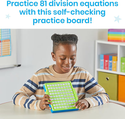 hand2mind Division Practice Board, Math Facts Games, Elementary Math Manipulatives, Educational Toys, Kids Learning Toys, Number Centers for Classroom, Division Chart Learning Activities