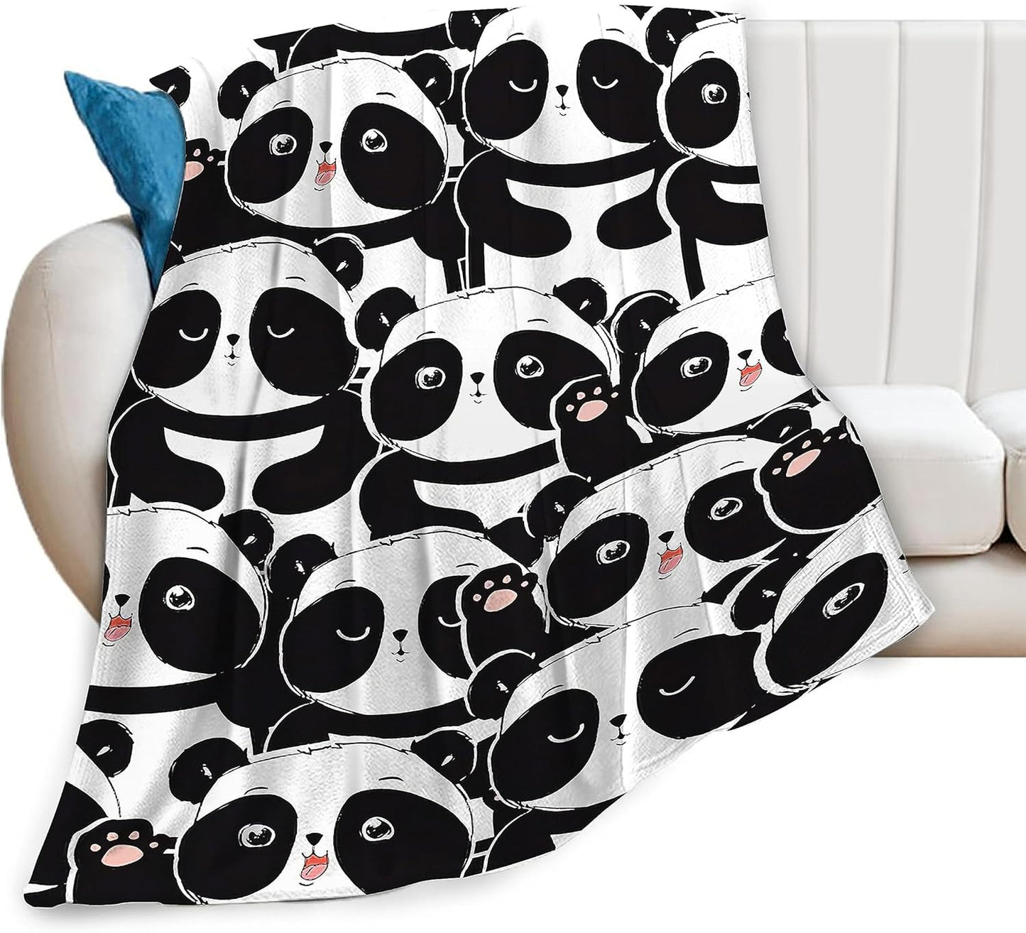 Bear Print Blanket Cute Baby Bear Fleece Throw Blanket Fuzzy Plush Super Soft Cozy Warm Decor Blanket Toddler Nursery Gifts for Boys Girls Kids Adult Men Women 40"x50"