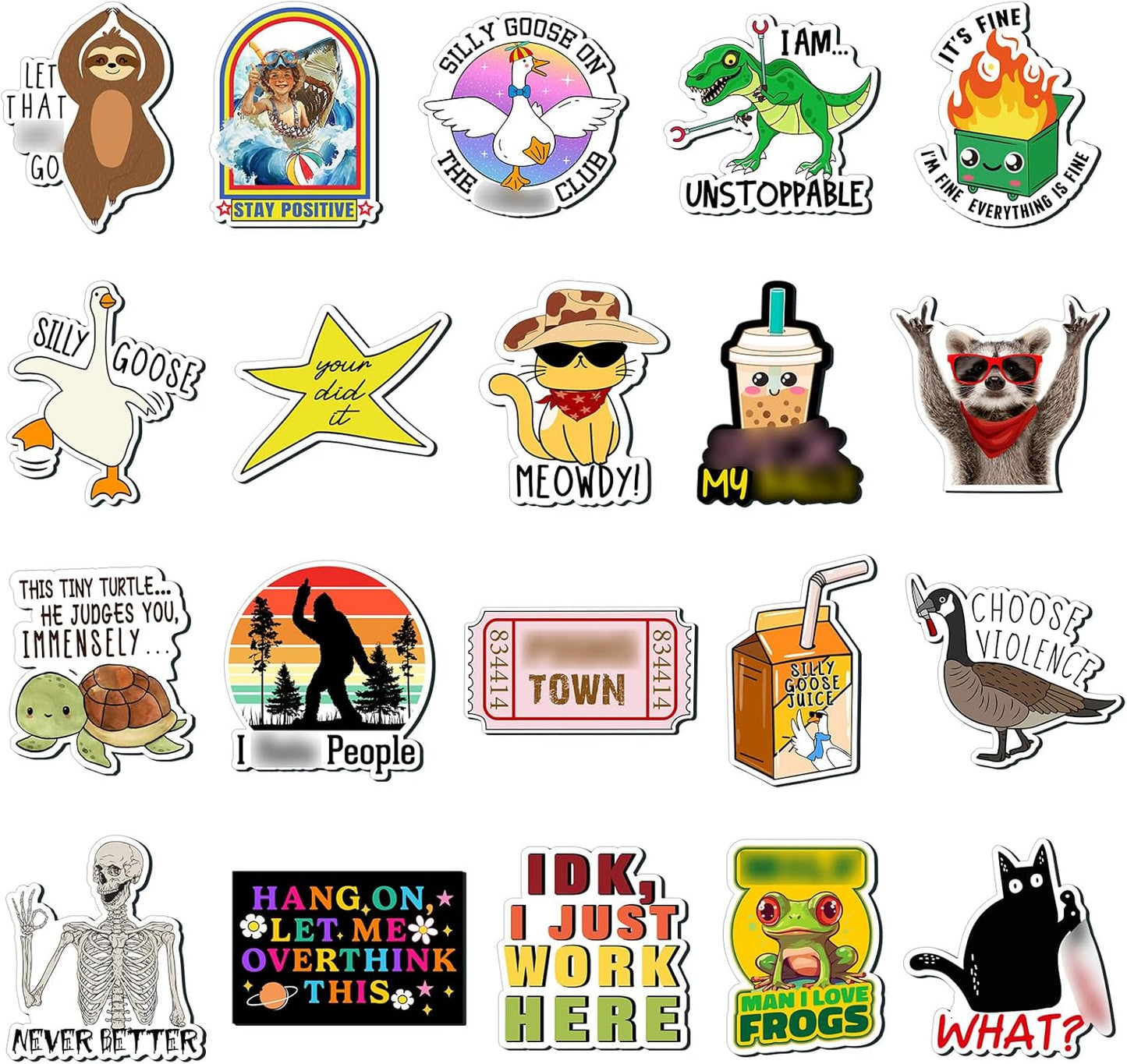 Ceenna 20 Pcs Funny Fridge Magnets Reusable Cute Animals and Words Fun Anime Refrigerator Magnets for Office Work Home Car Locker Cabinet Gifts Decorations(Classic Style)
