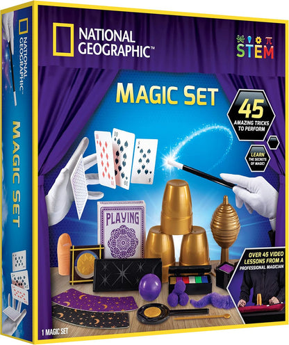 National Geographic Mega Magic Set - More Than 75 Magic Tricks for Kids to Perform with Steps, Video Instructions for Each Trick Provided by a Professional Magician (Amazon Exclusive)
