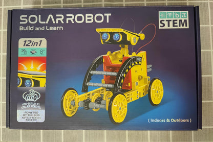 12-in-1 STEM Solar Robot Kit, Solar Powered Science Building Toys for Boys Age 8-12, Educational Robotics Learning Experiment Set for Kids