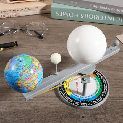 Vaguelly Sun Earth Moon Orbital Model Kids Educational Geography Model Astronomical Teaching Tool Moon Kid Toys Educational Illuminated Plastic Lunar Eclipse Taste to Rotate