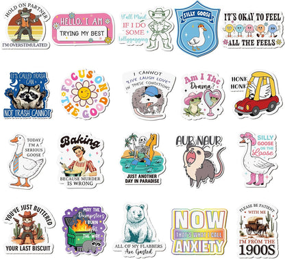Ceenna 20 Pcs Funny Fridge Magnets Reusable Cute Animals and Words Fun Anime Refrigerator Magnets for Office Work Home Car Locker Cabinet Gifts Decorations(Classic Style)