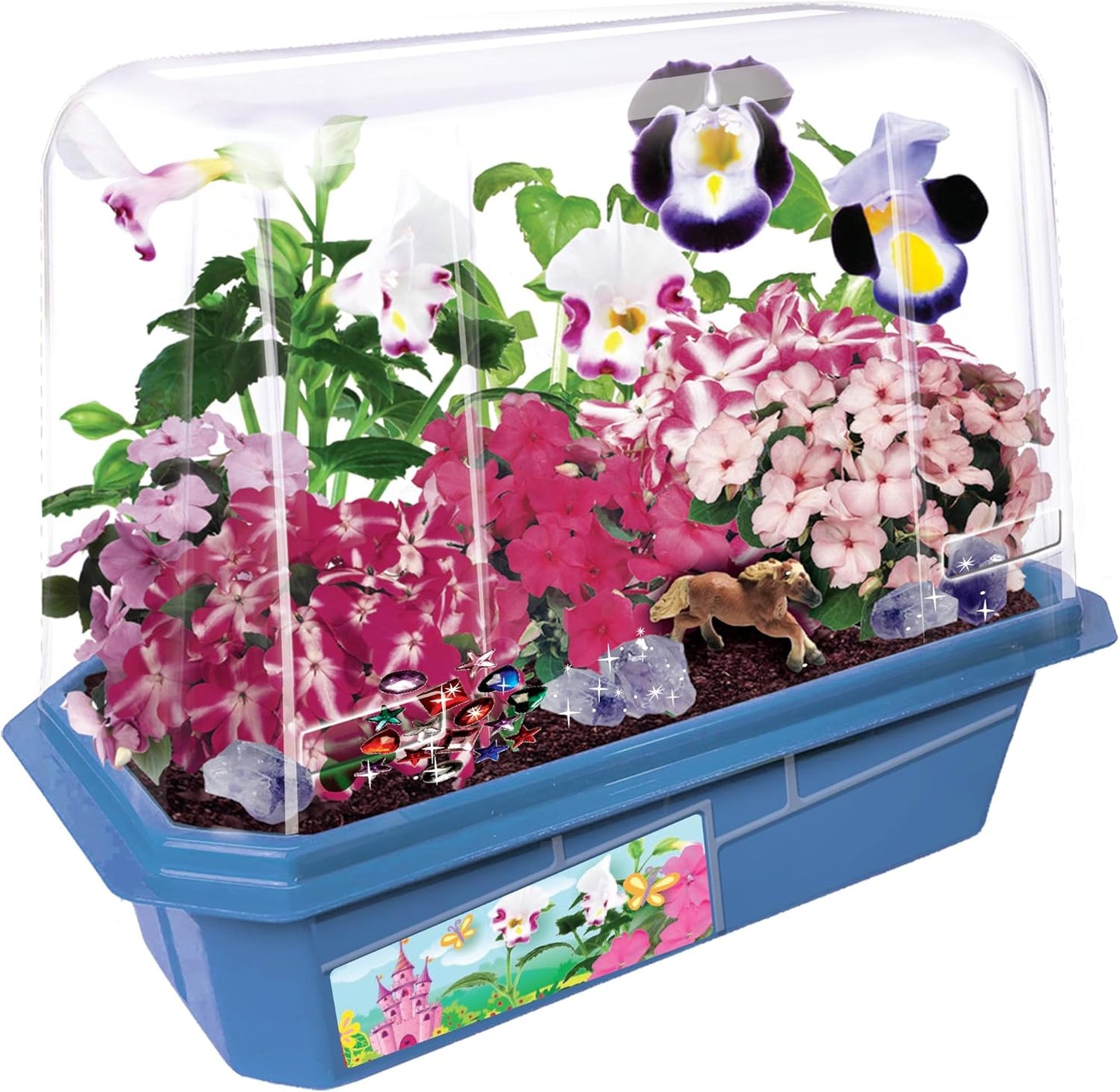 Toys By Nature Miniature Worlds Terrifying Venus Flytrap Terrarium Starter Kit for Kids and Adults, Watch Indoor Carnivorous Fly Traps Grow! Just Add Water! (Frightening Flytraps)