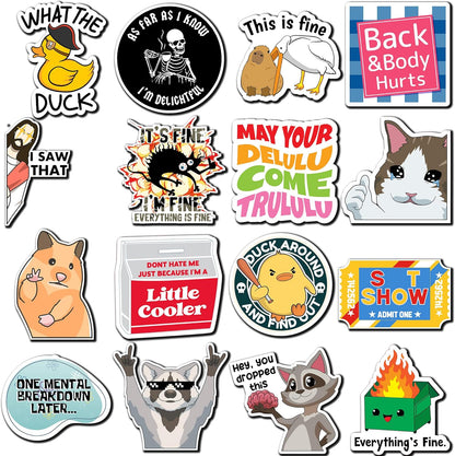 Debinolo 16 PCS Funny Fridge Magnets for Adults, and Words for Refridgerator Cabinet Door Dishwasher Filing Cabinets Tool Box Home/Office Decorations (16, Funny)