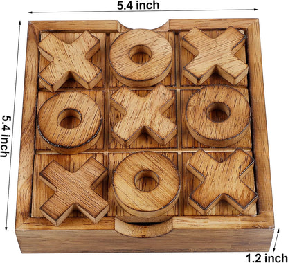 Glintoper Shut The Box & 4 in a Row Tables Game Set, Classic Wood Dice Game with Numbers & Line Up 4 Game for Kids Family, Living Room Rustic Coffee Table Decor, Travel Game Strategy Board Games