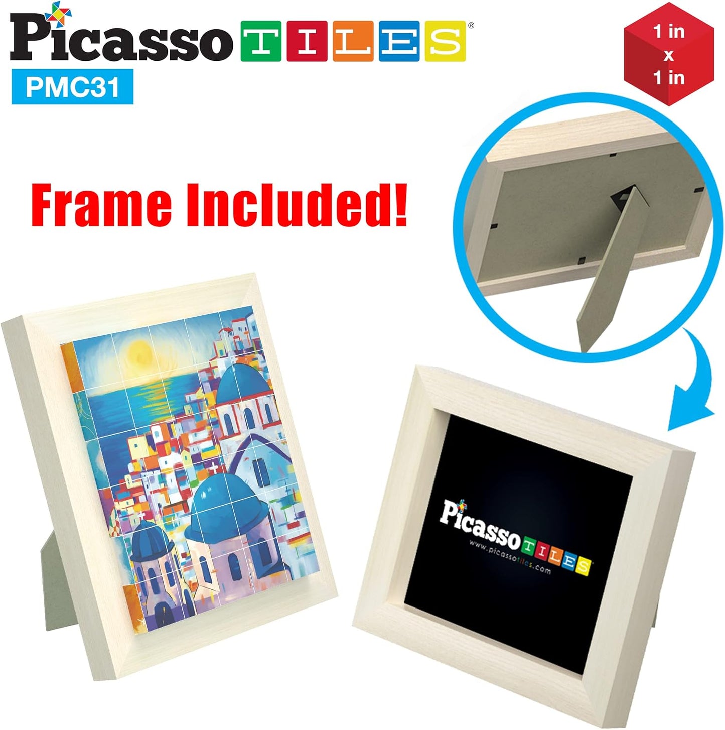 PicassoTiles Magnetic Cube Puzzle 7-in-1 Dinosaur Theme Pattern Magnet Mix Match Building Cubes Toy Set Kids Ages 3 & Up Preschool Children Promote Problem Solving Skills PMC10