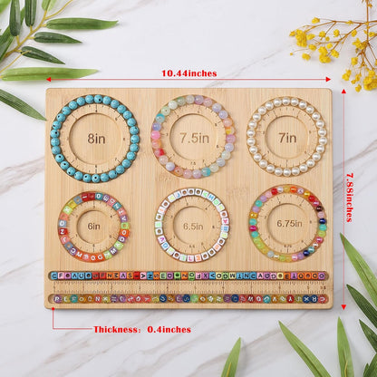 Petoysoso Bamboo Bead Board for Jewelry Making - Necklace and Bracelet Beading Board - Jewelry Making Supplies