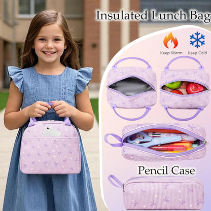 Girls Backpack for Elementary Unicorn Backpack Kids Backpack School Bookbag for Girls 3 in 1 Set Back to School