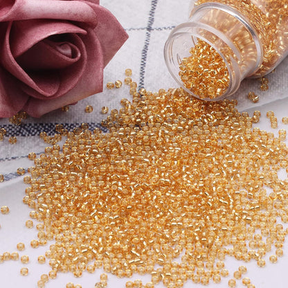 10100 Pcs Size 11/0 Glass Seed Beads, 2 mm Dark Green Small Mini Spacer Loose Pony Beads for Jewelry Making and DIY Crafts - Colors A