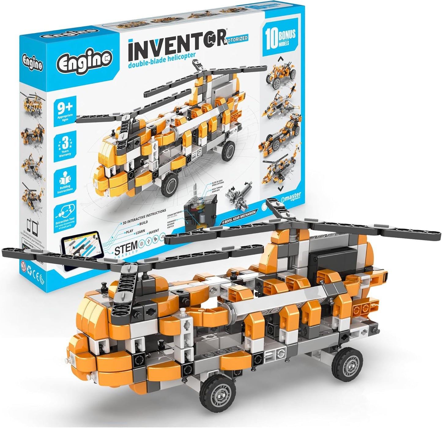 ENGINO- Inventor STEM Toys, Robotorized GinoBot, Construction Toys for Kids 9+, STEM Building Toys, STEM Projects, Gifts for Boys & Girls