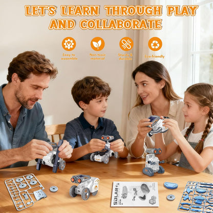 14-in-1 Solar Power Robot, STEM Robot Building Kits for Kids 8-12 Years, DIY Solar & Battery Powered Robotic Set for Kid Birthday Gifts with 191Pcs