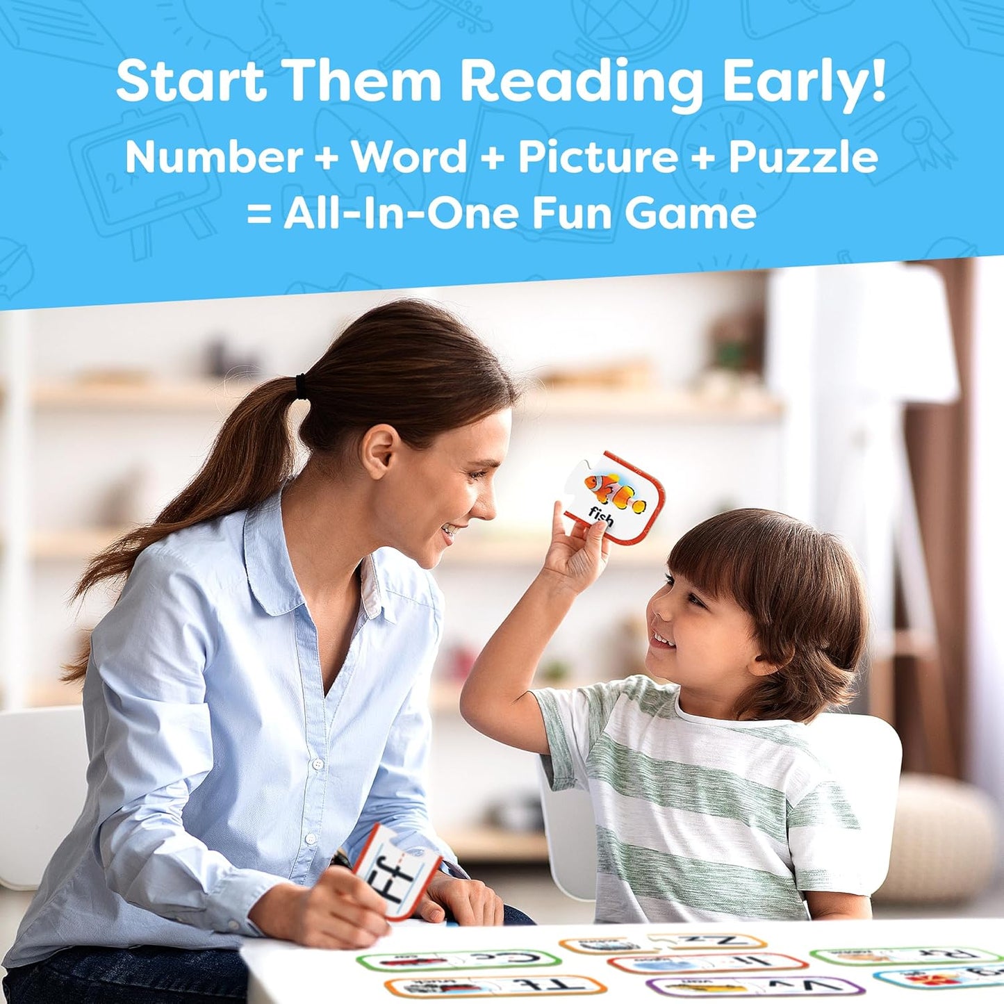Number Puzzle Kindergarten Math Games - Number Matching Puzzle - 20 Sets Learning Numbers Puzzles - Counting Toys for Toddlers Kids Ages 3-5 - Educational Toys Preschool Learning Activities