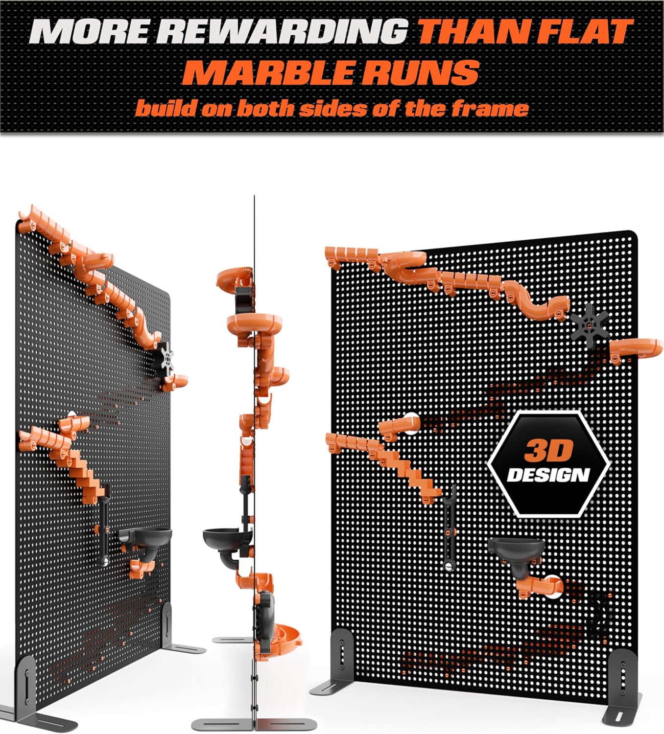 Precision Marble Run - 125 Piece STEM Building Set - Educational Learning Science Toys Kits for Kids Ages 5+ Adults - 3D Marble Maze Construction Game, Christmas Birthday Gifts for Boys, STEM Project
